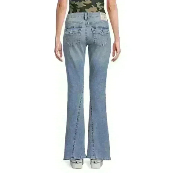 NEW! True Religion Women's 30 Joey Low Rise Faded Flare Jean NWT $149 - Picture 2 of 2